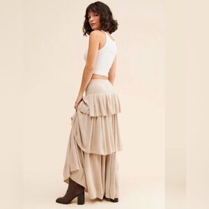 Free People Ruffle Knit Maxi, Size Small